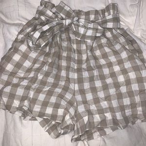 Tan Plaid Shorts